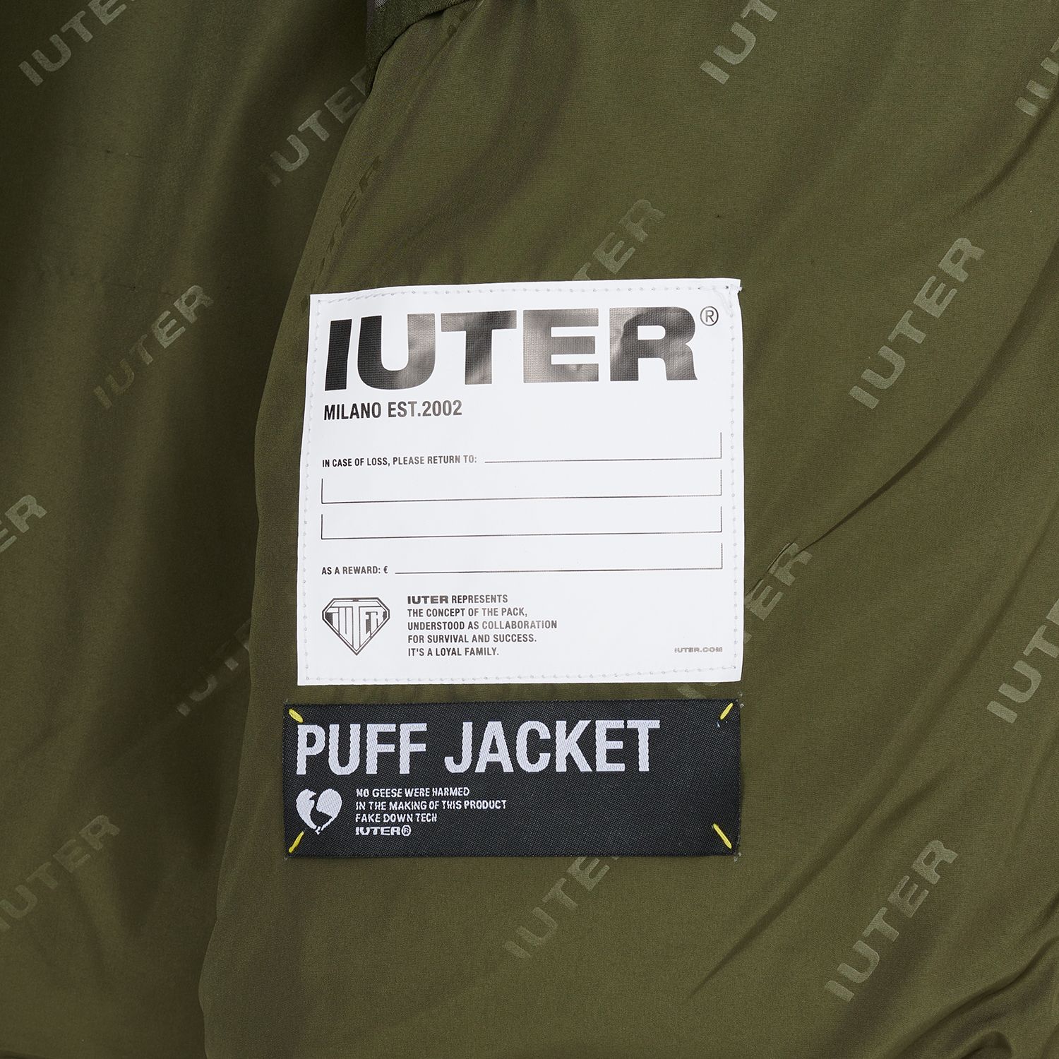 Iuter Puff Jacket Verde Militare Uomo