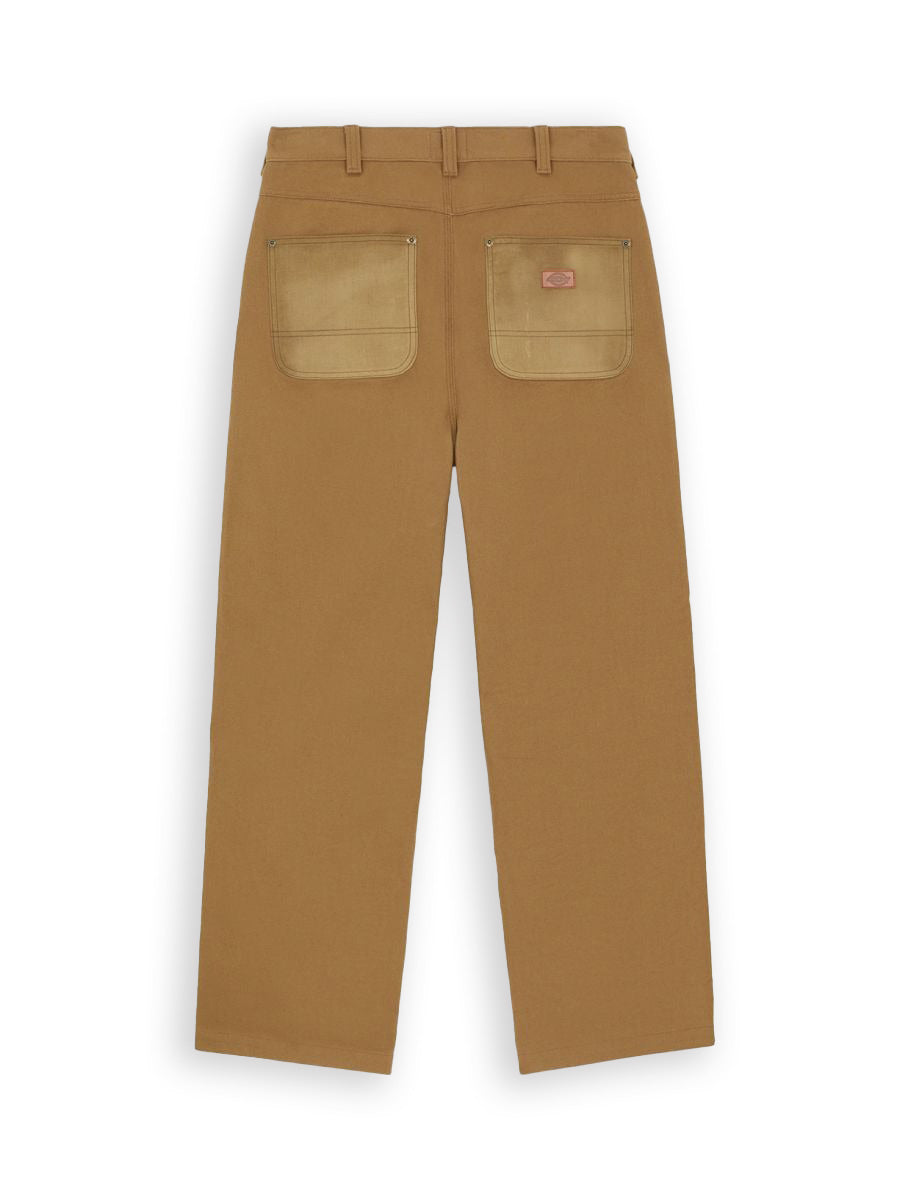 Pantalone Dickies Lucas Waxed Double Knee Acorn Marrone Uomo