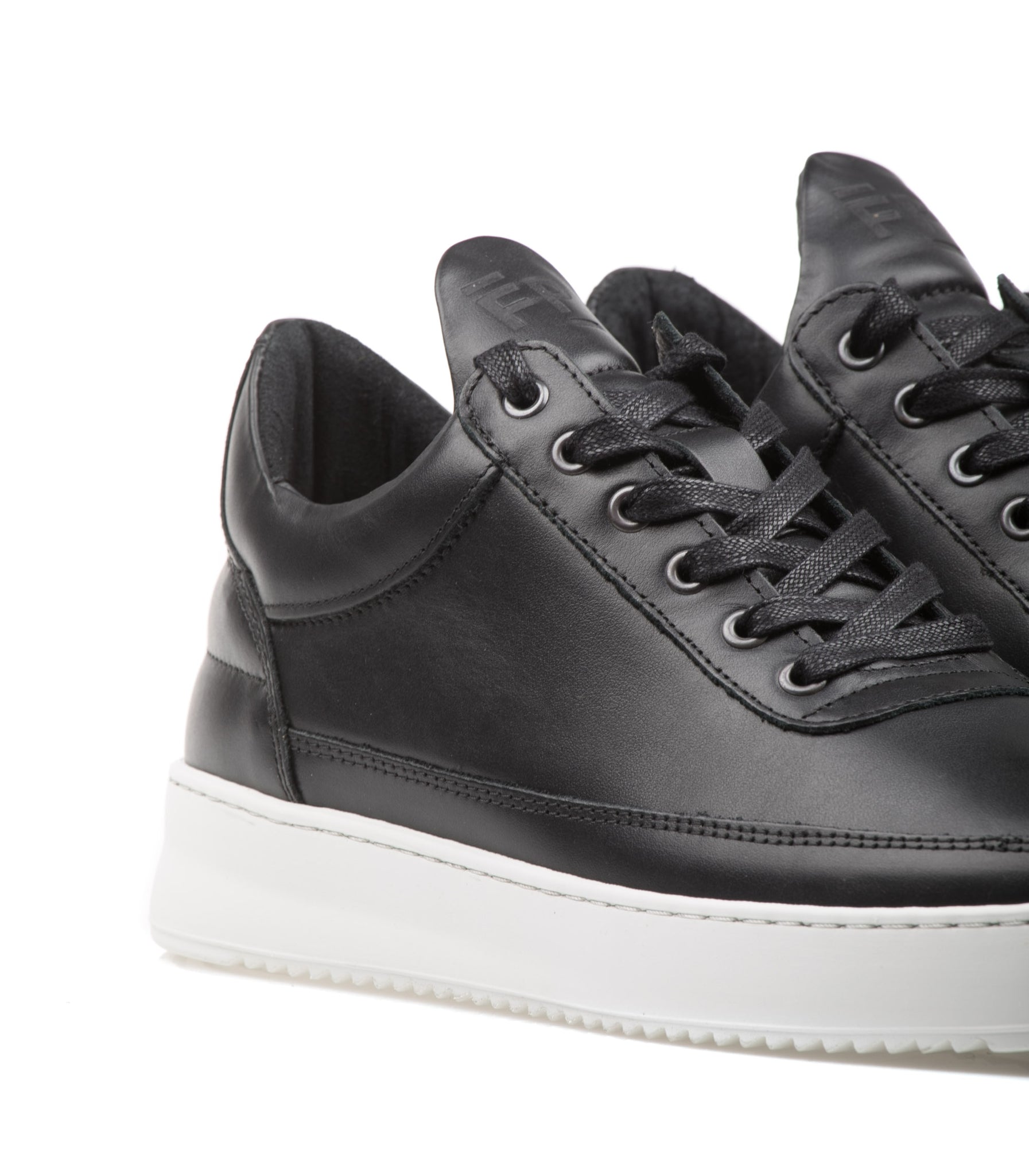 Filling Pieces Low Top Ripple Nappa Black Nero Uomo