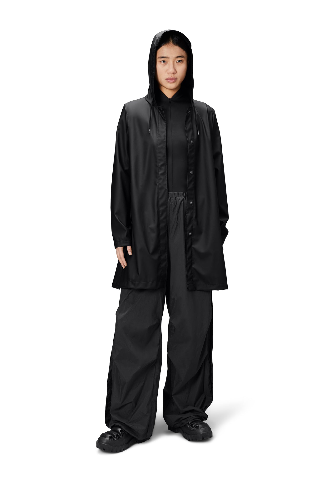 Rains A-Line W Jacket Nero Donna